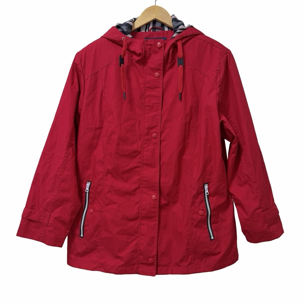 Mackintosh New England Womens Rain Coat Size 1X Red Fisherman Utility‎ Jacket